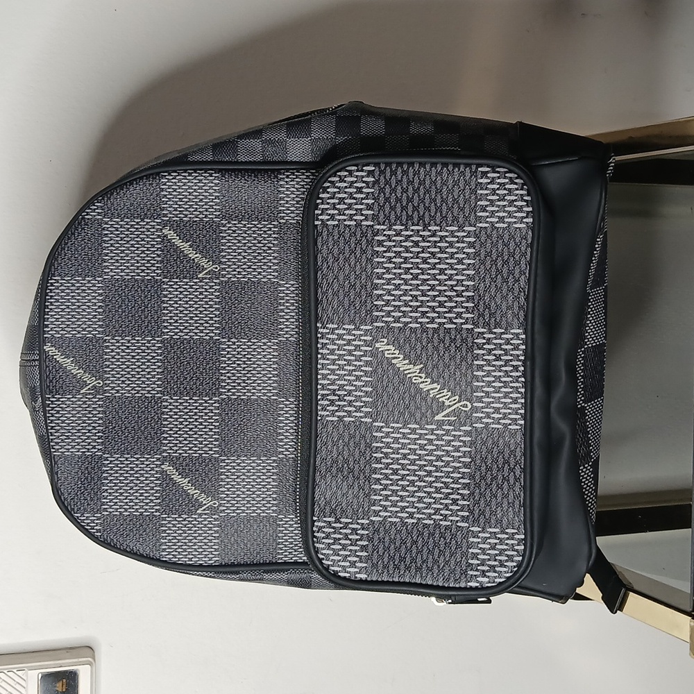 Nwot Journeyman Checker Print Canvas Backpack - image 1